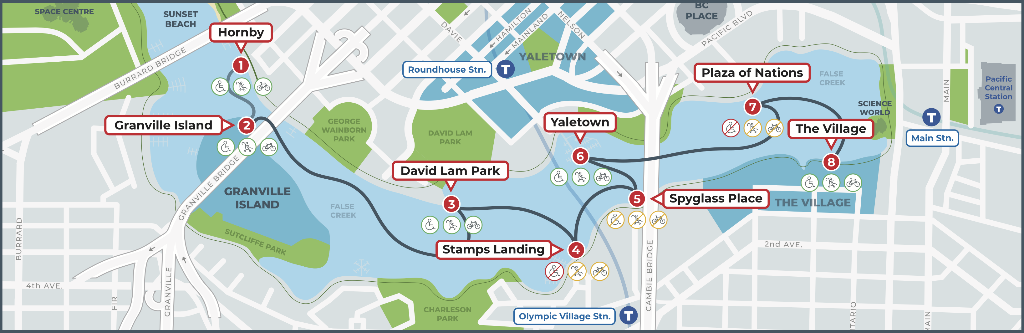Aquabus Docks Map 2022
